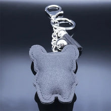 Load image into Gallery viewer, Rhinestone French Bulldog Keychain – Sparkly Crystal Dog Bag Charm
