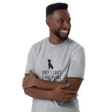 Load image into Gallery viewer, "I have plans with my Frenchie" Short-Sleeve Unisex T-Shirt