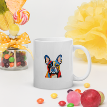 Load image into Gallery viewer, Frenchie Pop Art White glossy mug