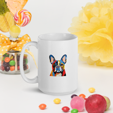 Load image into Gallery viewer, Frenchie Pop Art White glossy mug