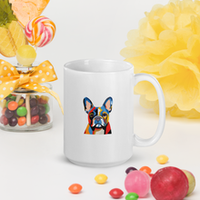 Load image into Gallery viewer, Frenchie Pop Art White glossy mug