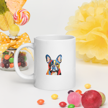 Load image into Gallery viewer, Frenchie Pop Art White glossy mug