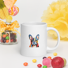 Load image into Gallery viewer, Frenchie Pop Art White glossy mug