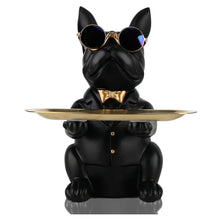 Load image into Gallery viewer, French Bulldog Decorative Tray Statue – Entryway &amp; Desk Storage Décor
