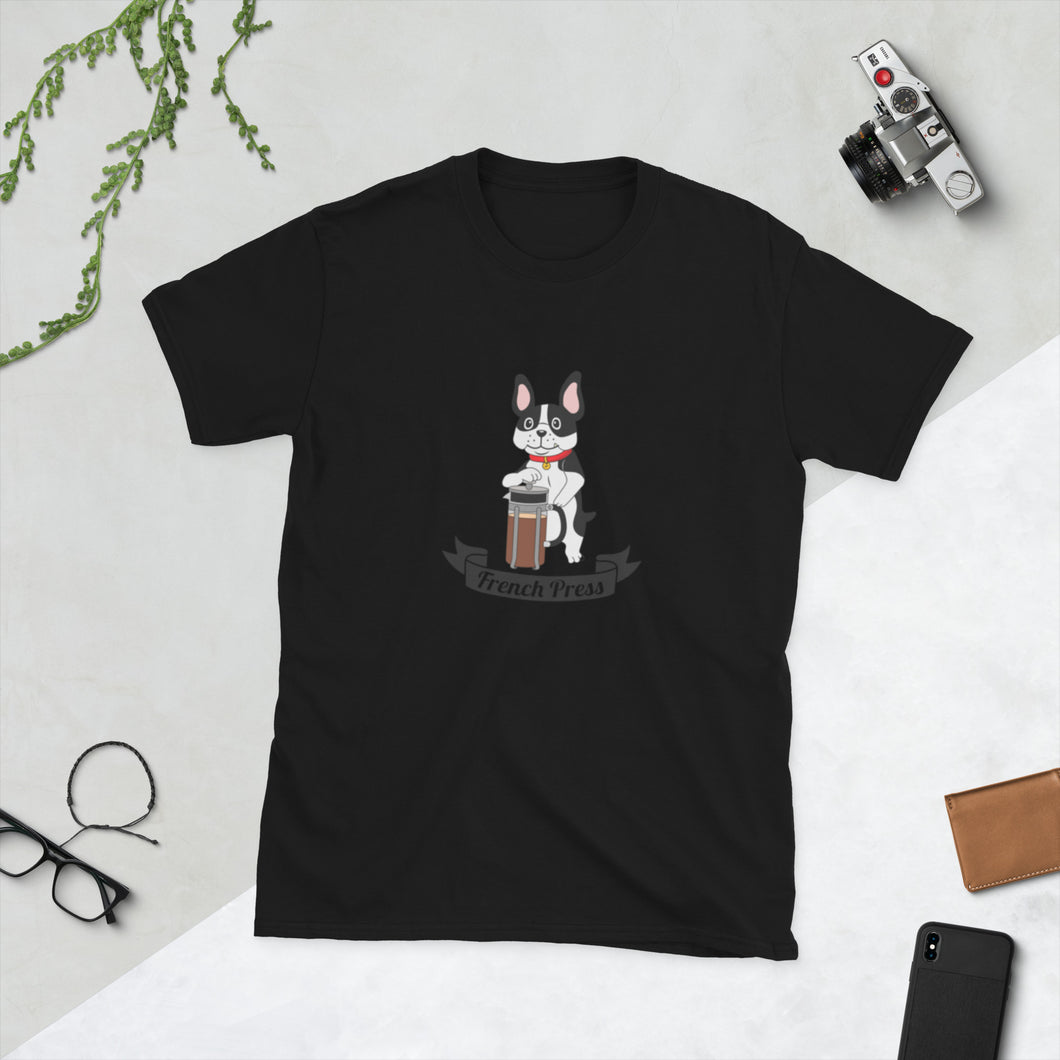 “Frenchie Café” Short-Sleeve Unisex T-Shirt